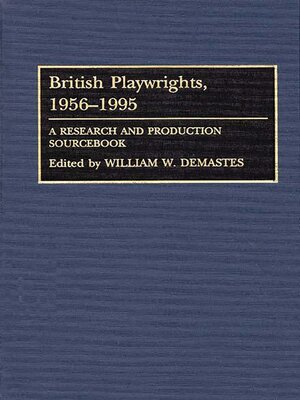 cover image of British Playwrights, 1956-1995